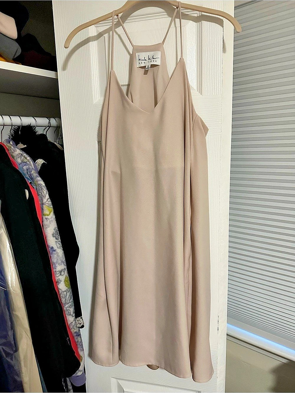 Nicole Miller Satin Slip Dress in Pink Size 10 Like New